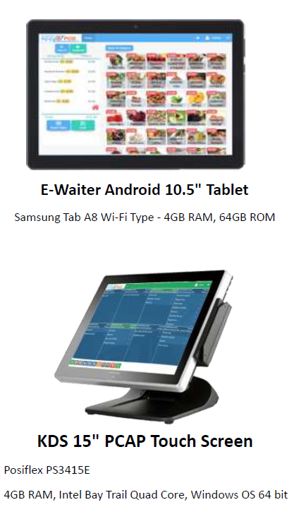 2 E-WAITER + QR + WEB + KDS