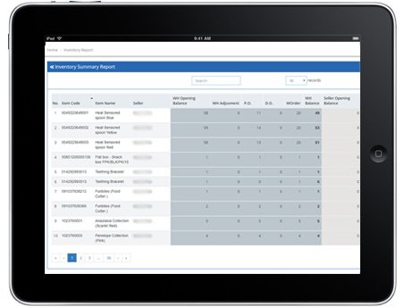 through inventory management software can track purchase order, delivery order and status of order.